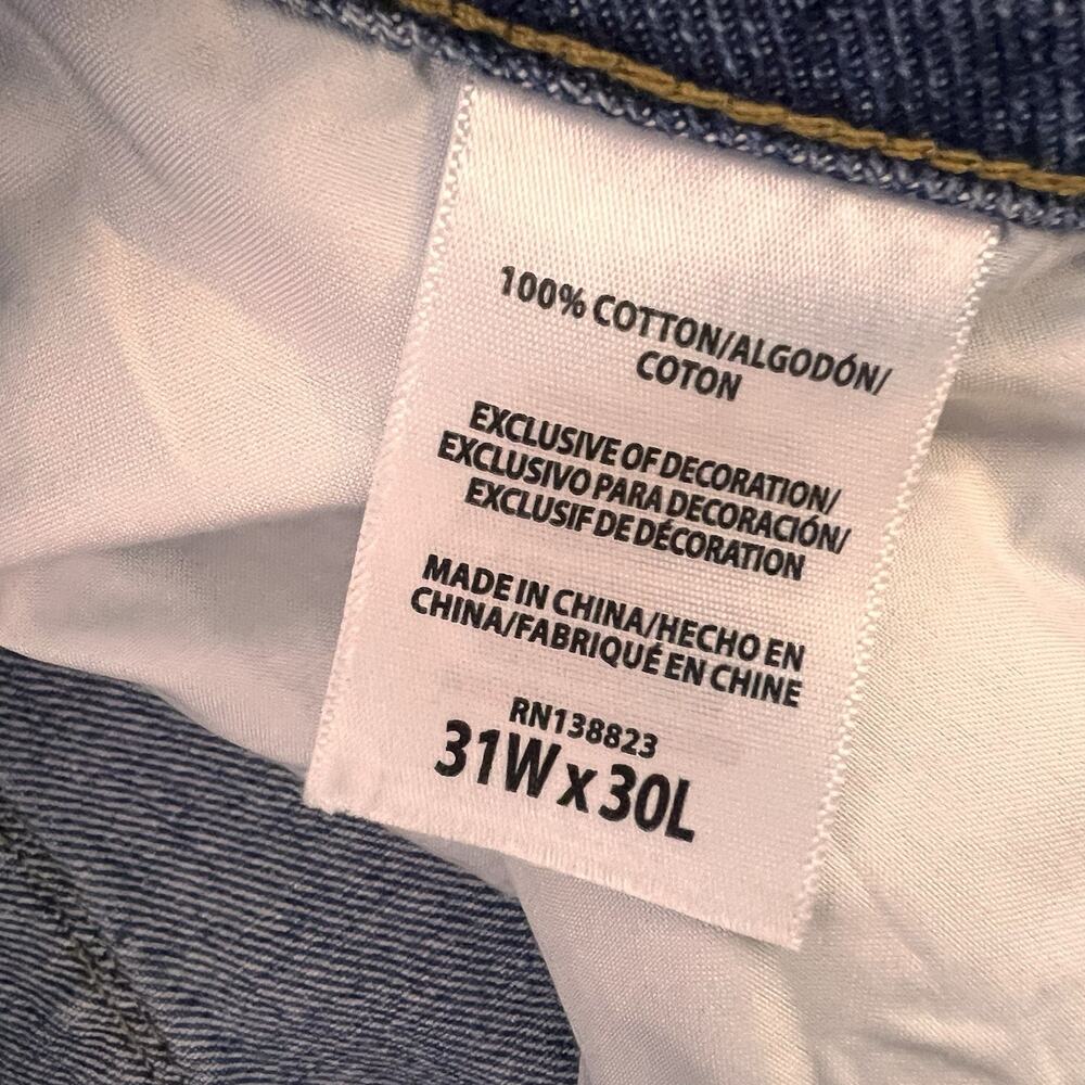 CLEO + Wolf Women's High Rise Straight Jeans Embroidered Patchwork 31x30 Boho - Picture 15 of 16